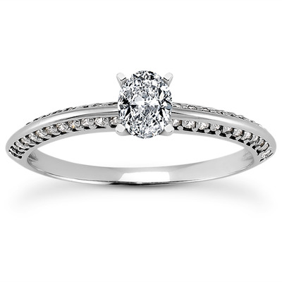 Diamond Accented Bridal Ring (0.24 t.c.w.) - view 18