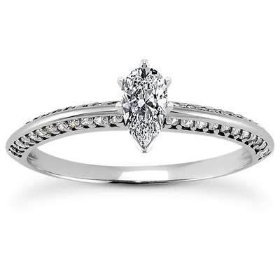 Diamond Accented Bridal Ring (0.24 t.c.w.) - view 17