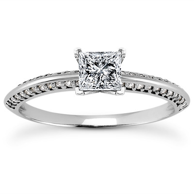 Diamond Accented Bridal Ring (0.24 t.c.w.) - view 16