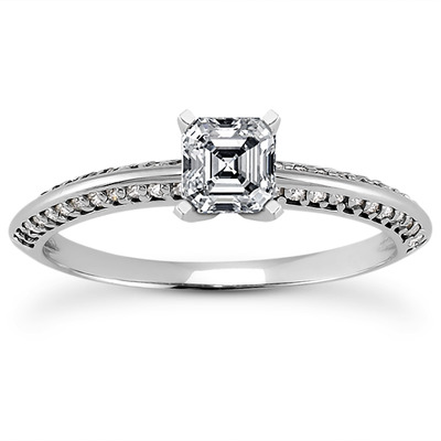 Diamond Accented Bridal Ring (0.24 t.c.w.) - view 13