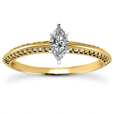 Diamond Accented Bridal Ring (0.24 t.c.w.) - view 8