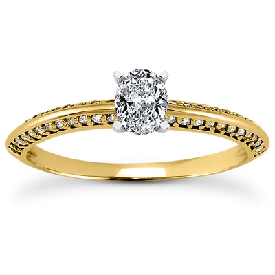 Diamond Accented Bridal Ring (0.24 t.c.w.) - view 7