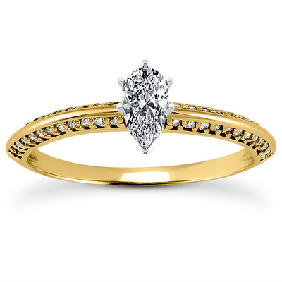 Diamond Accented Bridal Ring (0.24 t.c.w.) - view 6