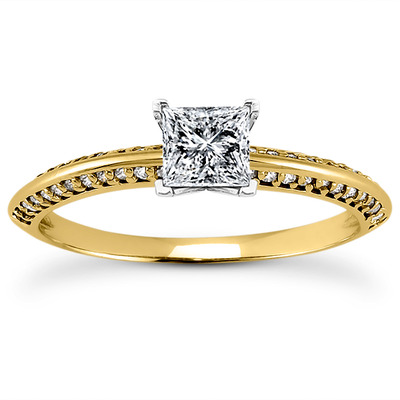 Diamond Accented Bridal Ring (0.24 t.c.w.) - view 5