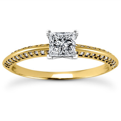 Diamond Accented Bridal Ring (0.24 t.c.w.) - view 5 of 28