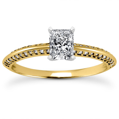 Diamond Accented Bridal Ring (0.24 t.c.w.) - view 4