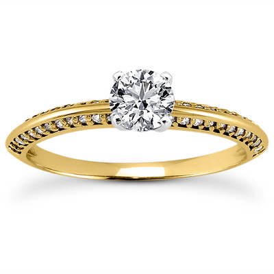 Diamond Accented Bridal Ring (0.24 t.c.w.) - view 3