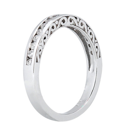 0.34 ct. Channel Set Antique Diamond Wedding Band - view 3