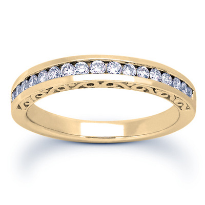 0.34 ct. Channel Set Antique Diamond Wedding Band - view 4