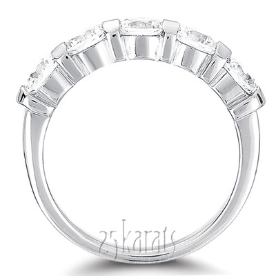 Bar Set Round Cut Diamond Anniversary Ring (1/3 ct. tw.) - view 3