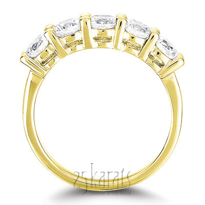 5 Stone Classic Basket shared Prong Diamond Anniversary Ring (0.25 ct. tw.) - view 4 of 4