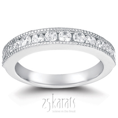 Channel Set Milgrain Diamond Wedding Band (0.72 ct.) - view 1 of 6