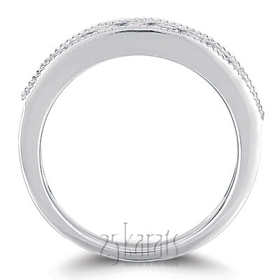 Channel Set Milgrain Diamond Wedding Band (0.72 ct.) - view 3 of 6