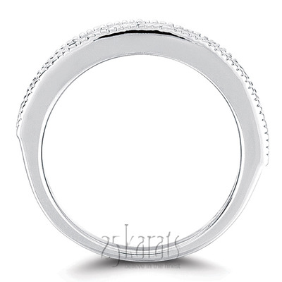 Channel Set Round Cut Diamond Wedding Band (0.25 ct.tw) - view 1