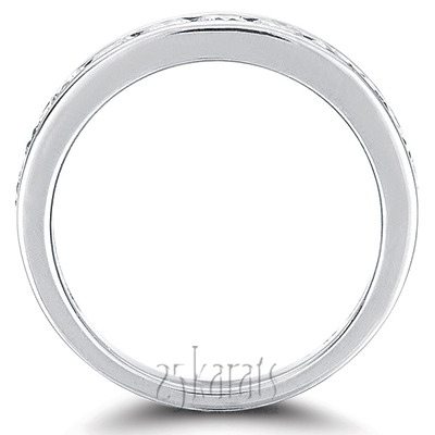 0.99 ct. Channel Set 11 Round Cut Diamond Wedding Band - view 3