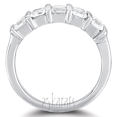 5 Stone Contemporary Bar Set Princess Cut Women Diamond  Ring (1/2 ct. tw.) - view 3