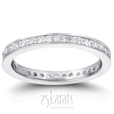 0.34 ct. Prong Set Round Cut  Diamond Eternity Wedding Band - view 1 of 2