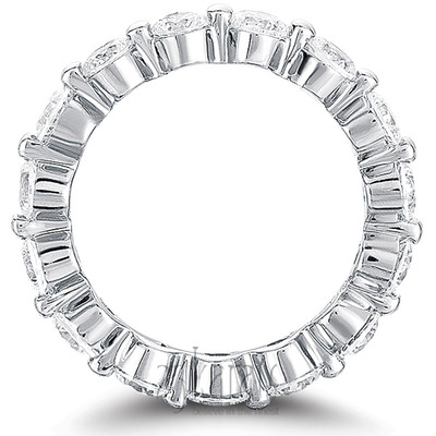 Single Shared Prong Round Cut Diamond Eternity Wedding Band (1.26 ct. tw.) - view 3