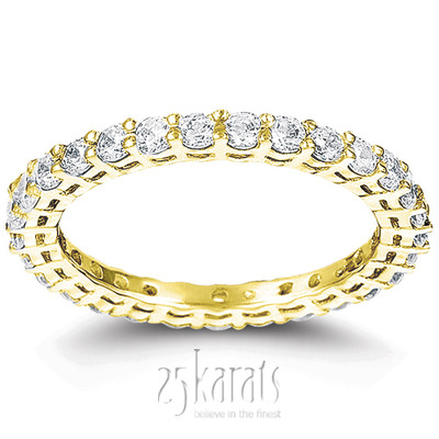 Classic Common Prong Basket setting Diamond Eternity Band (0.87 ct. tw.) - view 2