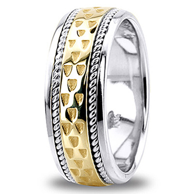 Traditional Handcrafted Celtic Wedding Band  - view 4