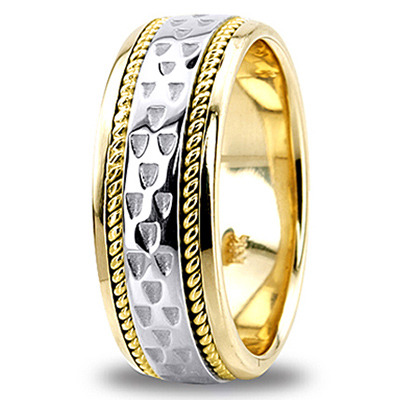 Traditional Handcrafted Celtic Wedding Band  - view 5