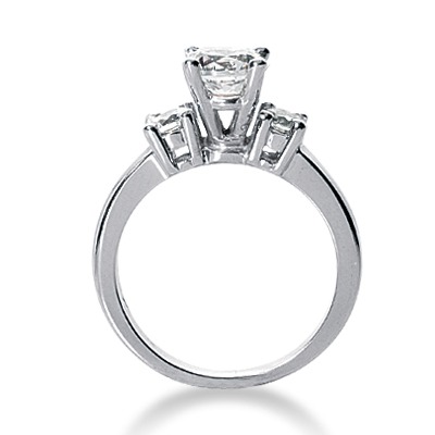 Three Stone Prong Set Diamond Engagement Ring (0.30 ct.tw) - view 2