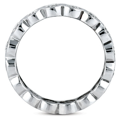 1.00 ct. Round Cut Bezel Set Diamond Eternity Wedding Band - view 3