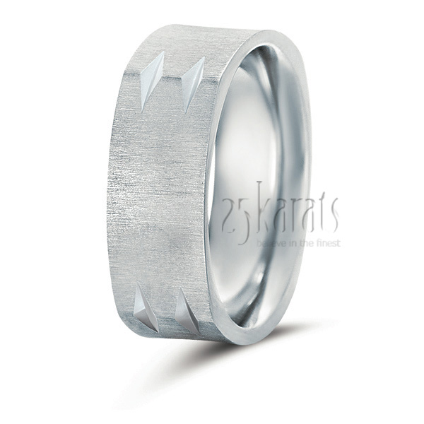 Square Designer Wedding Band - view 2