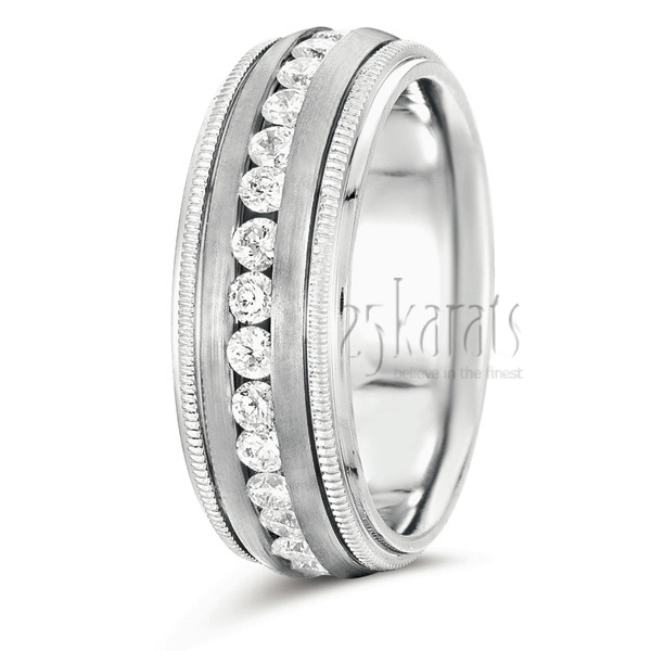 Bestseller Channel-set Diamond Wedding Band - view 2