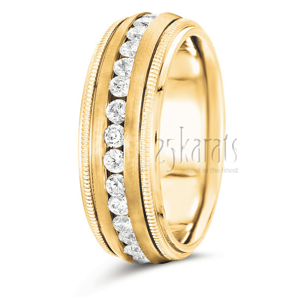 Bestseller Channel-set Diamond Wedding Band - view 3