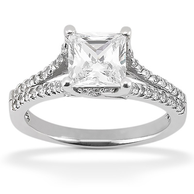 Trellis Split Shank Diamond Bridal Ring (0.40 ct. tw.) - view 2