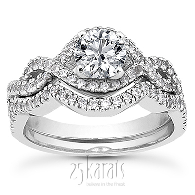 Infinity Design Diamond engagement Ring (0.39 ct. tw.) - view 3 of 9