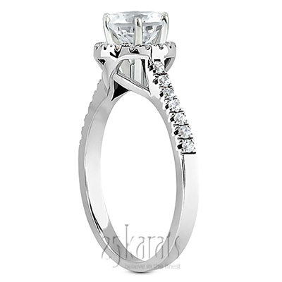 Halo Style Split Prong Diamond Engagement Ring ( 0.27 ct. tw. ) - view 2 of 9