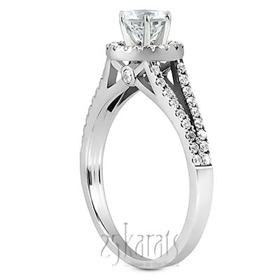 Split Shank Halo Diamond Engagement Ring (0.45 ct. tw.) - view 2