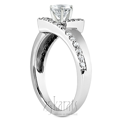 Bead Set Diamond Engagement Ring (0.22 ct. t.w.) - view 2