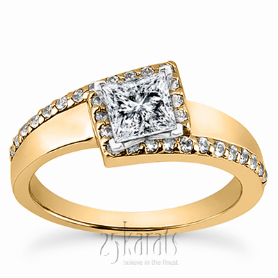 Bead Set Diamond Engagement Ring (0.22 ct. t.w.) - view 4