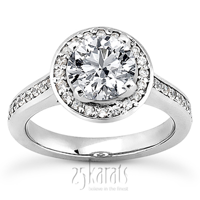 Halo Style Hidden Hearts Diamond Engagement Ring ( 0.31 ct. tw. ) - view 1 of 6