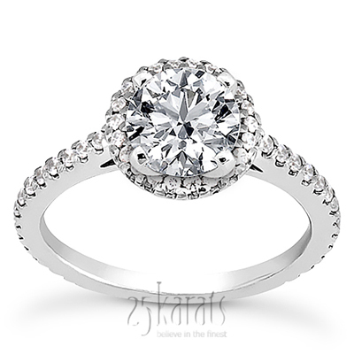 Shared Prong Halo Diamond Engagement Ring (0.51 ct. tw.) - view 1 of 7