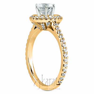 Shared Prong Halo Diamond Engagement Ring (0.51 ct. tw.) - view 5