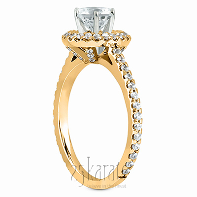 Shared Prong Halo Diamond Engagement Ring (0.51 ct. tw.) - view 5 of 7