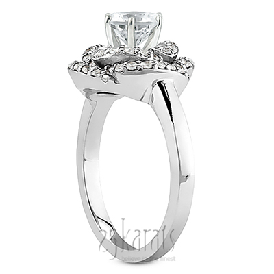 Fancy Halo Style Diamond Engagement Ring (0.43 ct. tw.) - view 2