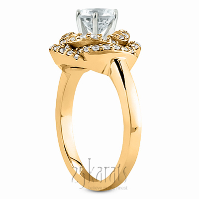 Fancy Halo Style Diamond Engagement Ring (0.43 ct. tw.) - view 5