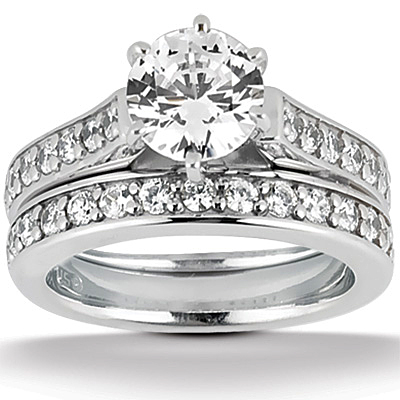 0.27 ct. Cathedral Diamond Engagement Ring - view 3