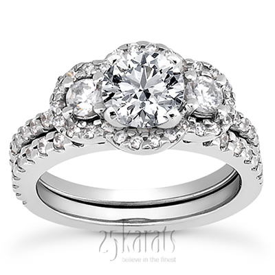 Three Stone Diamond Engagement Ring (5/8 ct. t.w.) - view 2