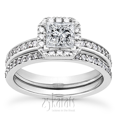 Diamond Halo Engagement Ring (0.28 ct.tw) - view 3 of 3