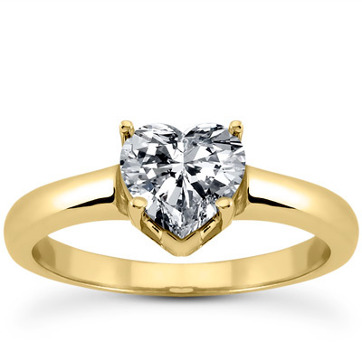 Heart Shape Solitaire Diamond Bridal Ring  - view 4 of 5