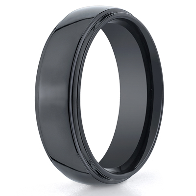 Ceramic 7mm Comfort-Fit High Polished Design Ring - view 1 of 2