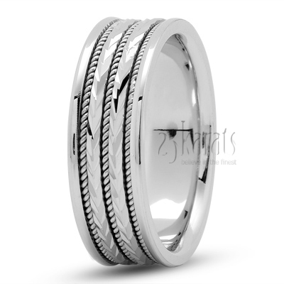 Triple-Braided Handmade Wedding Band - view 2