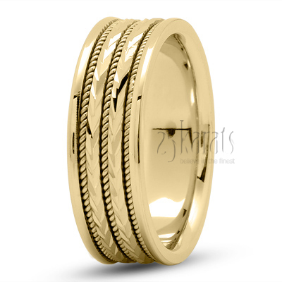 Triple-Braided Handmade Wedding Band - view 3