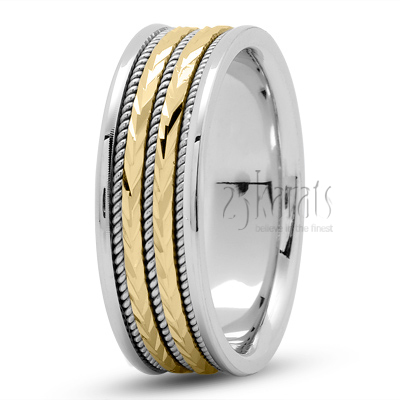 Triple-Braided Handmade Wedding Band - view 4